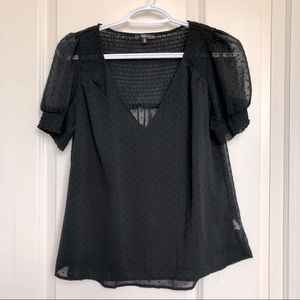 Dynamite Baby Doll Black Blouse